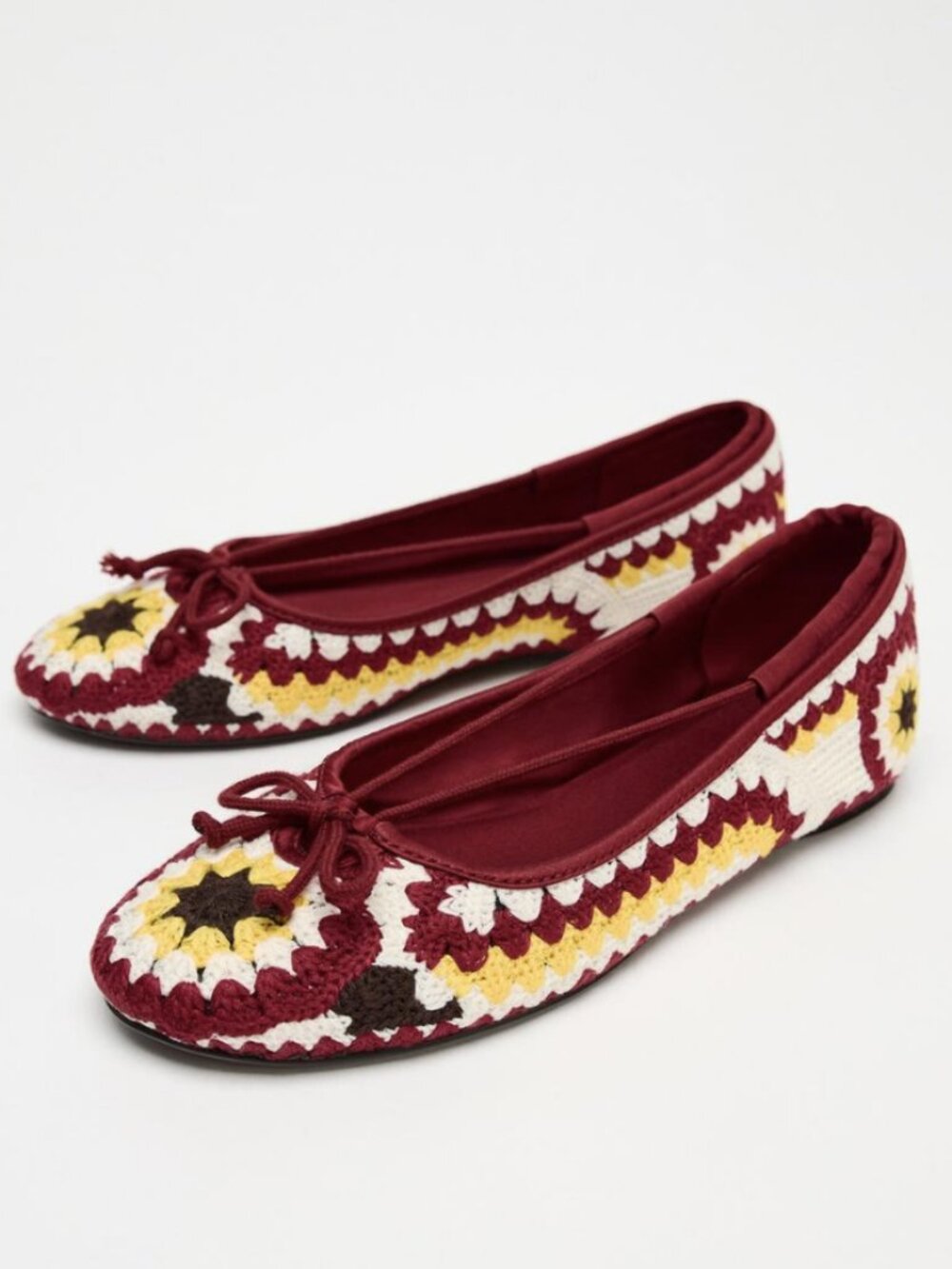 Crochet ballet flats